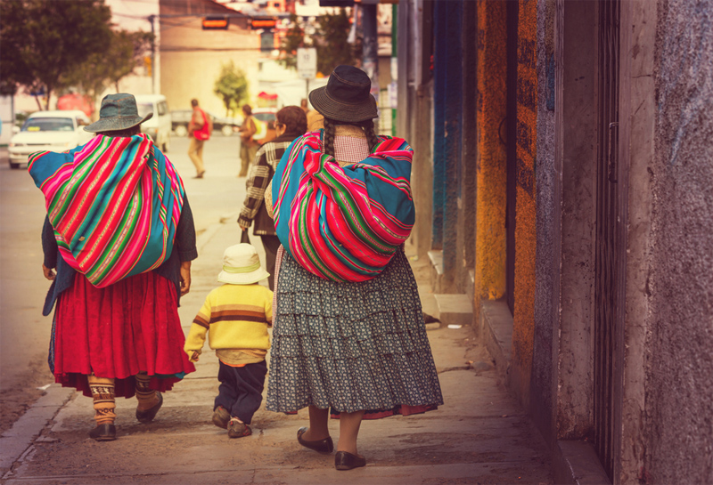 Cholas em La Paz - Bolívia