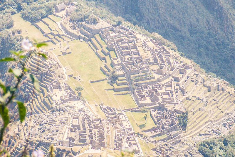 Vista de cima da Montanha de Machu Picchu